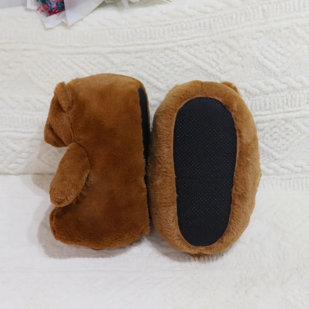 China Supplier Bear Slippers Woman Plush Toys Cartoon Cotton Slippers