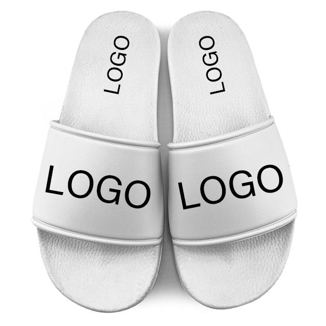 Fashion Designer Women's Sandals Shoes Custom Logo Printed Slides Slippers with Flat Feature EVA/Rubber Insole Hotel Beach Use