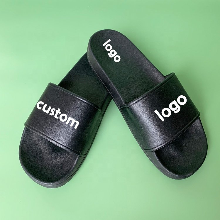 2024 new high quality new summer blank sliders pvc flat sole comfortable slides slippers custom logo for men women