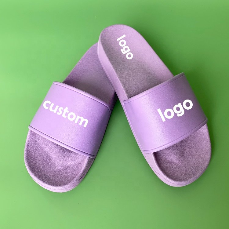 2024 new high quality new summer blank sliders pvc flat sole comfortable slides slippers custom logo for men women