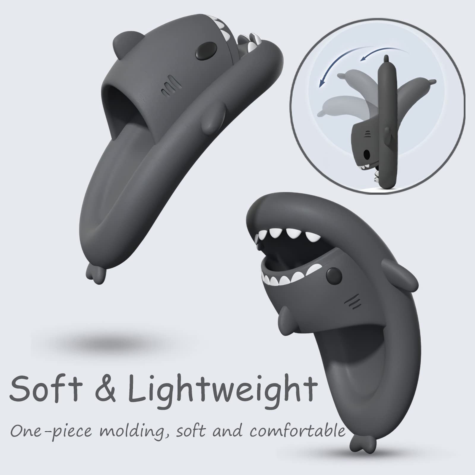 Low MOQ Custom LOGO Home Slippers Cartoon Soft Shark Slides Slippers for Women and Men Toddler kids