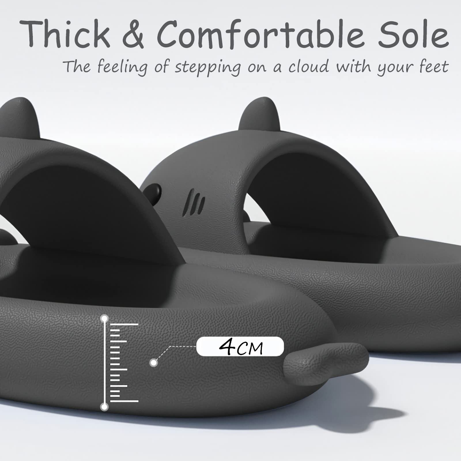Low MOQ Custom LOGO Home Slippers Cartoon Soft Shark Slides Slippers for Women and Men Toddler kids
