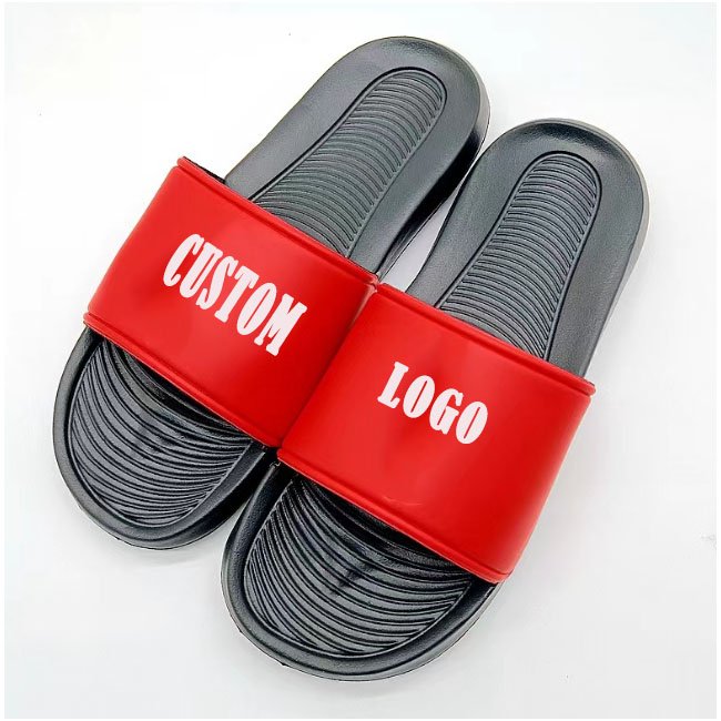 Custom Logo Men's Shoes Slides Slippers Authentic Wholesale Home Slipper Original Branded Slides Printing Strap