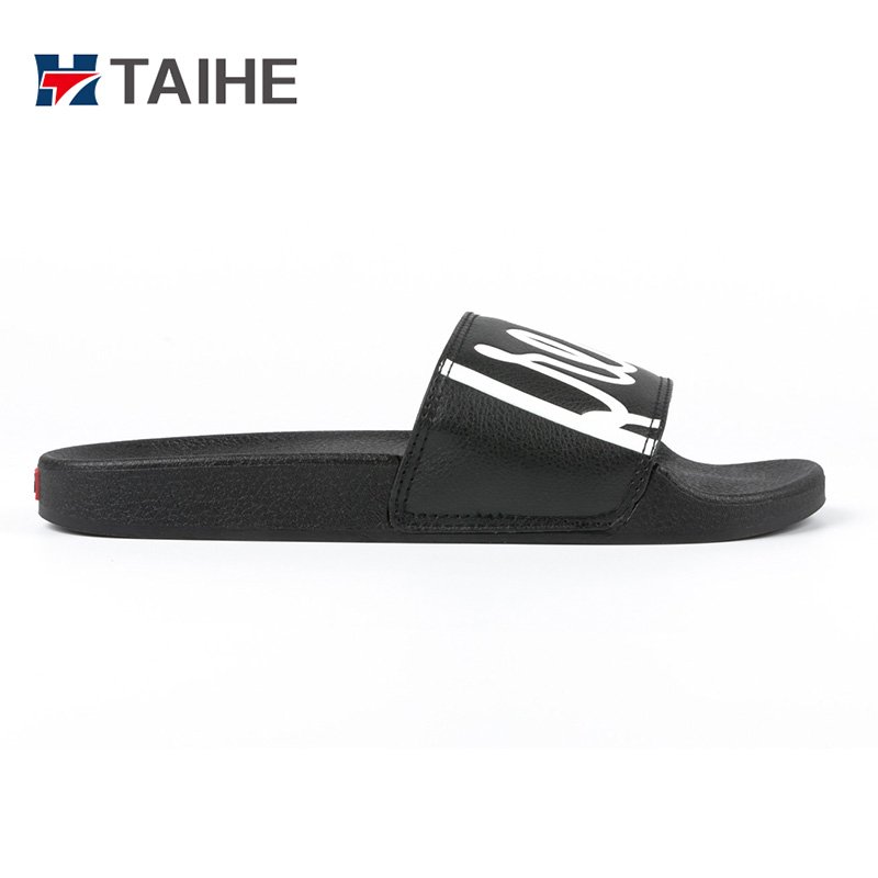 Summer Men's Slides Slipper Custom PVC PU Embossed Logo Slides Slipper Sandals Summer Shoes Wholesale 7 -10 Days Customized Size
