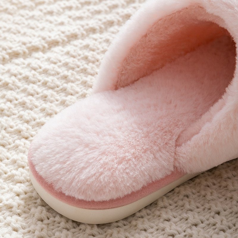Winter New Warm Plush Animal Unicorn Slippers Cute Plush Rabbit Non-slip Indoor Home Slippers