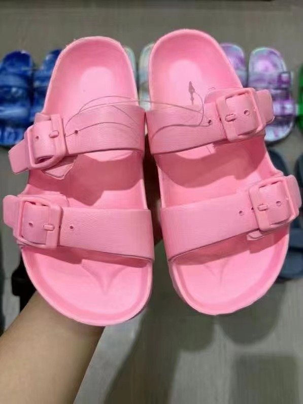 Wholesale children's EVA buckle platform sandals soft non-slip summer fashion slippers four seasons permeable stock shoes