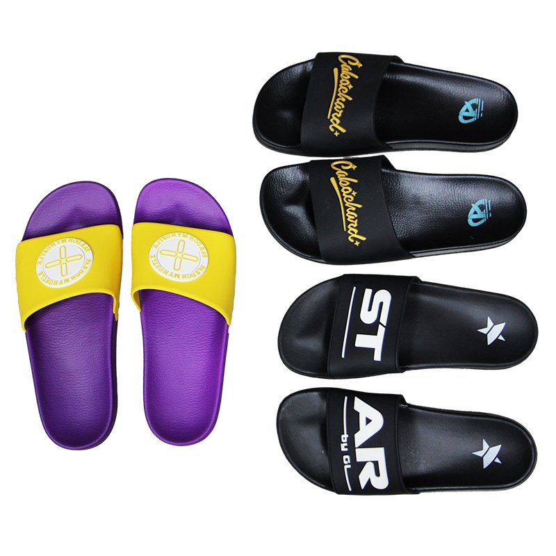High Quality Custom Logo Flat Fabric Tape Ladies Slides Slipper Sandals Slippers For Man Women