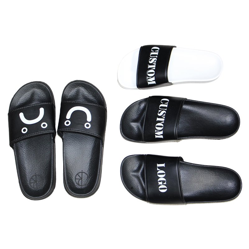 High Quality Custom Logo Flat Fabric Tape Ladies Slides Slipper Sandals Slippers For Man Women