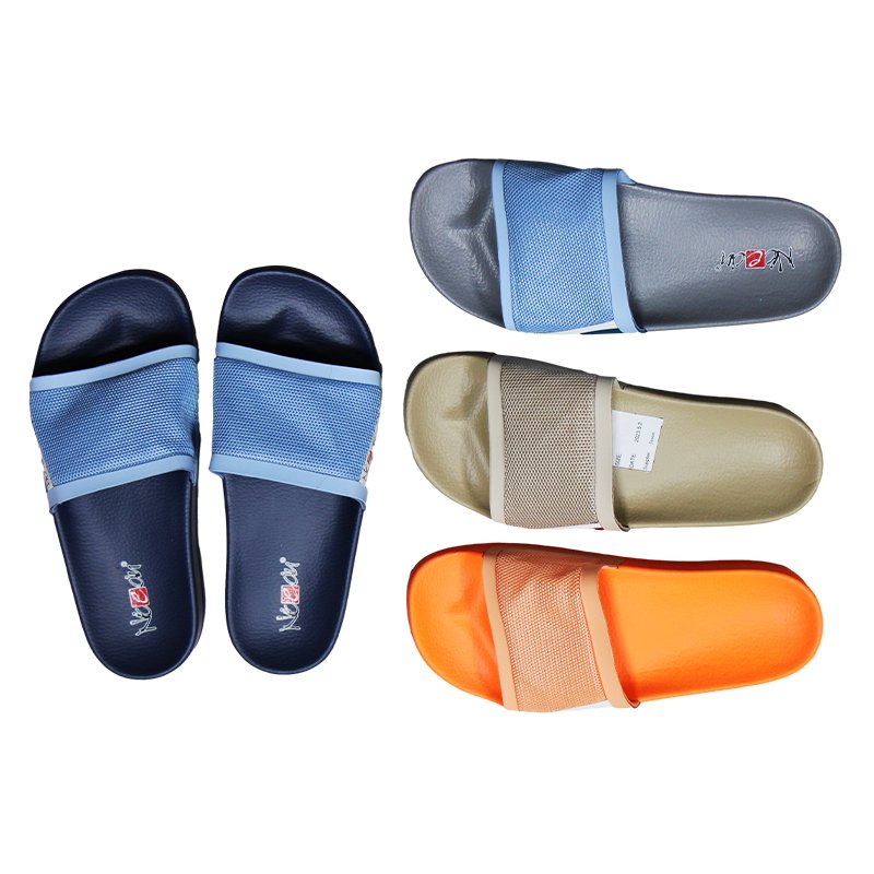 High Quality Custom Logo Flat Fabric Tape Ladies Slides Slipper Sandals Slippers For Man Women