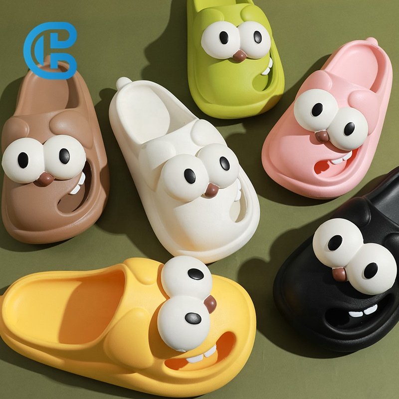 Anti-Slippery Cute Girls Slides Slippers Barchon Home Slippers For Women Quickly Dry Breathable Soft Wear Slippers