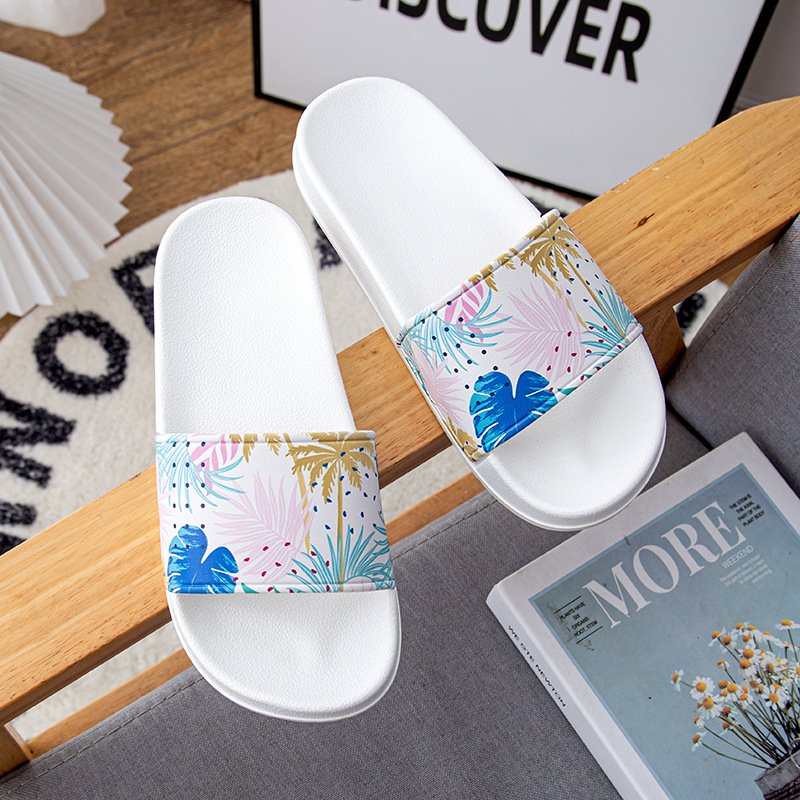 Beach Mens Flat Sandals Ladies outdoor unisex various printing pattern Sandal Pvc slides slippers for men and women