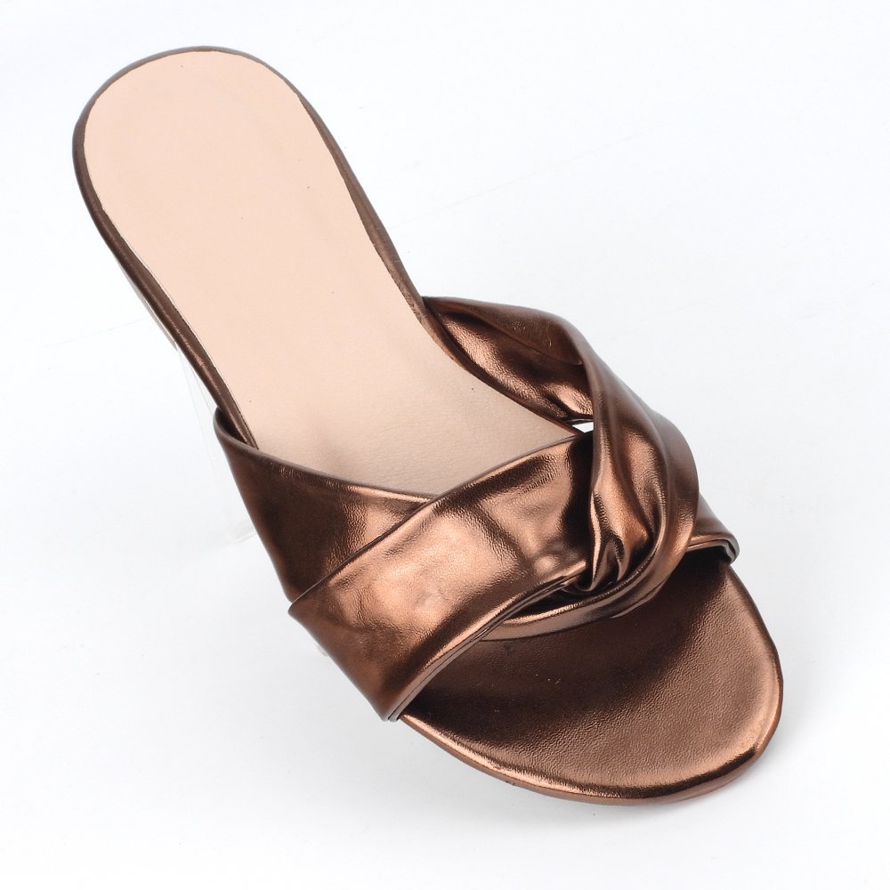 Fashion Pu Rubber Ladies Flat Designer Slides Women Casual Slides Slippers