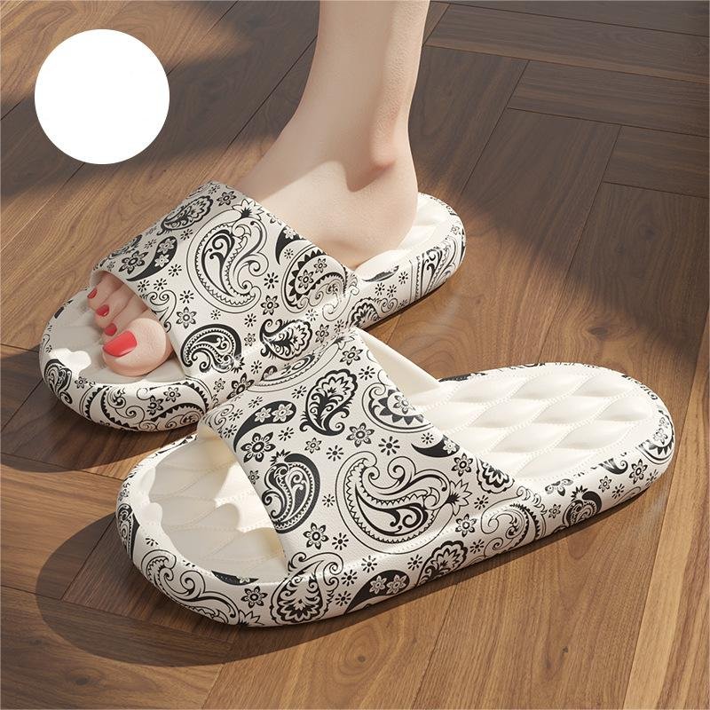 Paisley Graffiti Printed Open Toe EVA Slides Footwear Colorful Shoe Slides Slippers for Women Lady