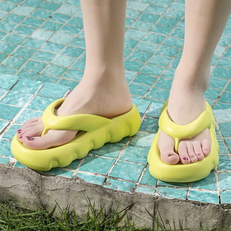 Thick Sole High Platform Height Increasing Slippers Non-slip Slides Slippers Women's Shoes Men's Shoes Home Slipper Flip Flops