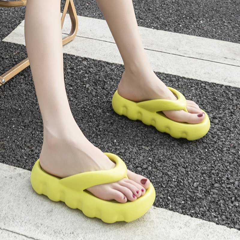 Thick Sole High Platform Height Increasing Slippers Non-slip Slides Slippers Women's Shoes Men's Shoes Home Slipper Flip Flops