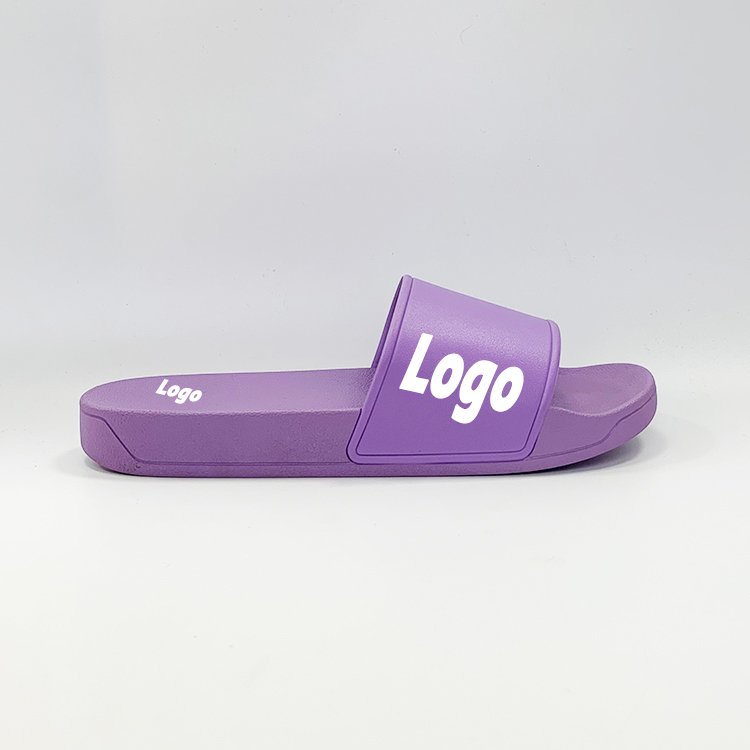 Anti Slip Flat Women Indoor Bathroom PVC Thick Soft Bottom Custom Logo Printing Slide PVC Slide Slippers