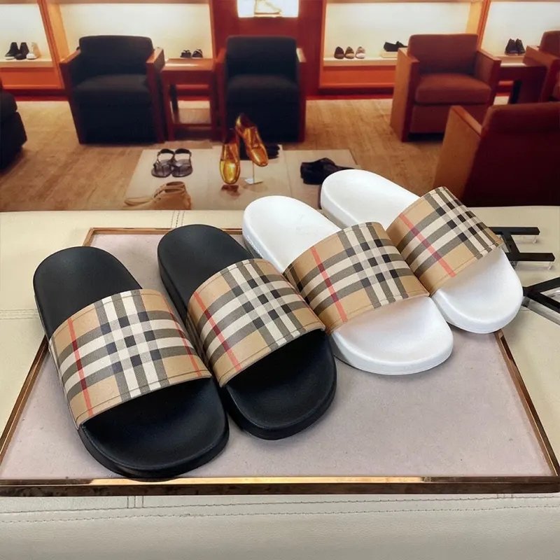 Designer Mens Slipper Slides Shoes Original Quality Luxury Slippers Shoes Men Famous Brand Logo Slippers Slides Shoes for Mens
