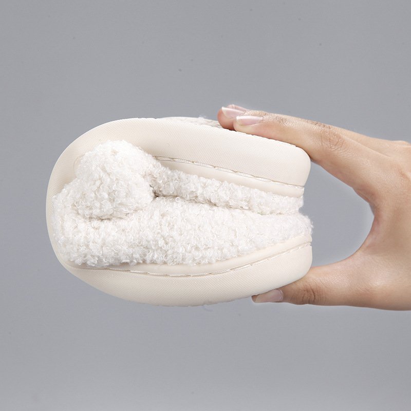New Arrival Zapatos de Mujer Lady Female Lavender Winter Soft Fleece Towel Flat Plush Fluffy Fur Home Slippers for Women