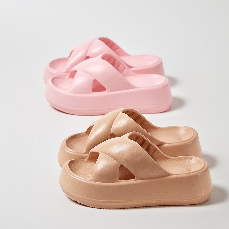 Women Soft Sole Simple Slipper Summer Beach Thick Platform Slide Slipper Women Eva Slide for Home Sandal Woman
