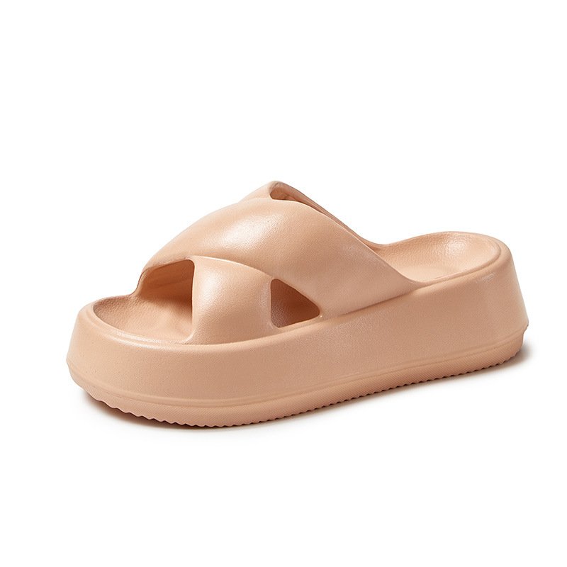 Women Soft Sole Simple Slipper Summer Beach Thick Platform Slide Slipper Women Eva Slide for Home Sandal Woman