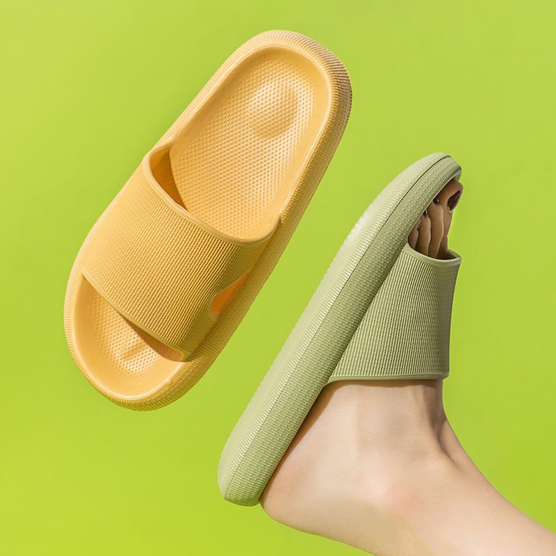 Fashion Custom Thick Platform Pillow Non-slip Cloud Orthopedic Home Sandals Men Flip-flops Soft Sole EVA Indoor Slides Slipper