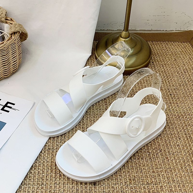 Summer PVC Waterproof Slippers Women Studensliders Slippers Outdoor Women Shoes for Summer Women Fashion Bags 5 Pairs Open Toe