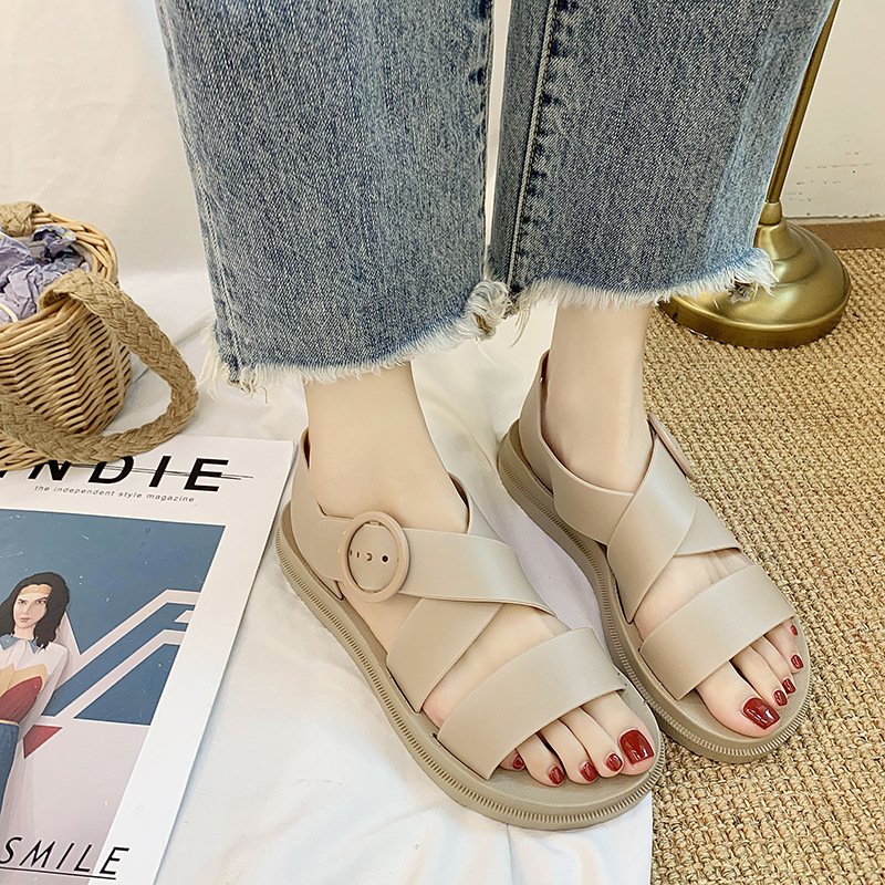 Summer PVC Waterproof Slippers Women Studensliders Slippers Outdoor Women Shoes for Summer Women Fashion Bags 5 Pairs Open Toe