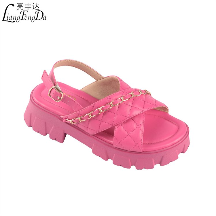 New Design Summer Platform Chunky Sandals Women Outdoor Casual Slides Slippers Shoes Casual Daily Life PVC PU Women Female Lady