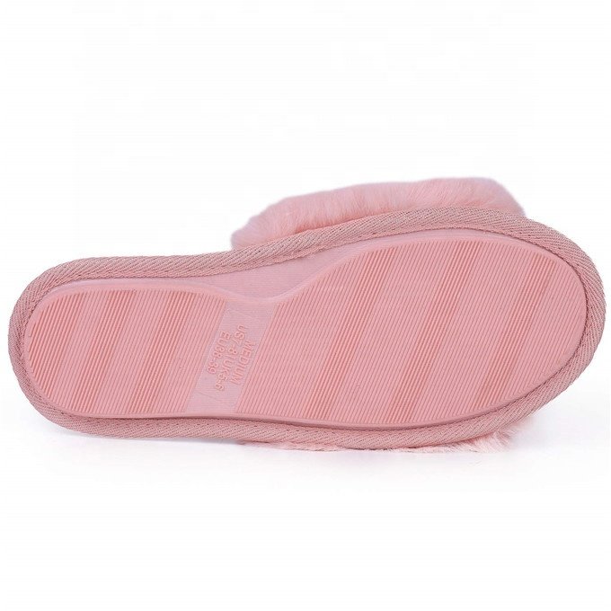 2018 New Faux Fur Women Open Toe Spa Fur Slides Slippers