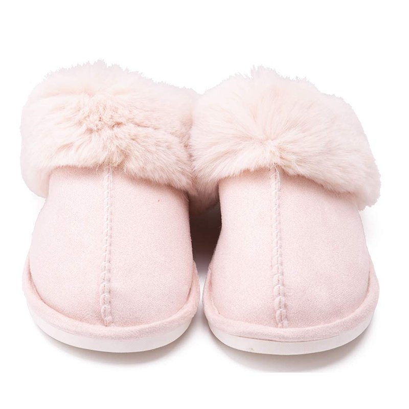 pink slippers Cotton autumn/winter cotton shoes indoor cozy open toe slides
