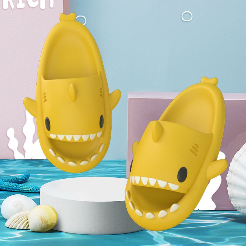Adults cute funny summer home EVA soft cloud shark slides slippers for men women
