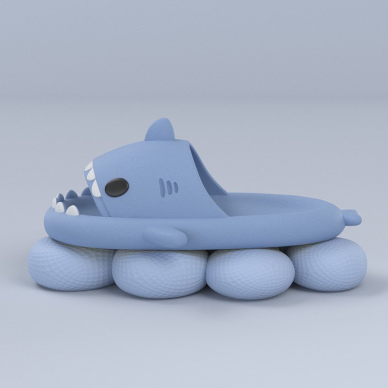 Adults cute funny summer home EVA soft cloud shark slides slippers for men women