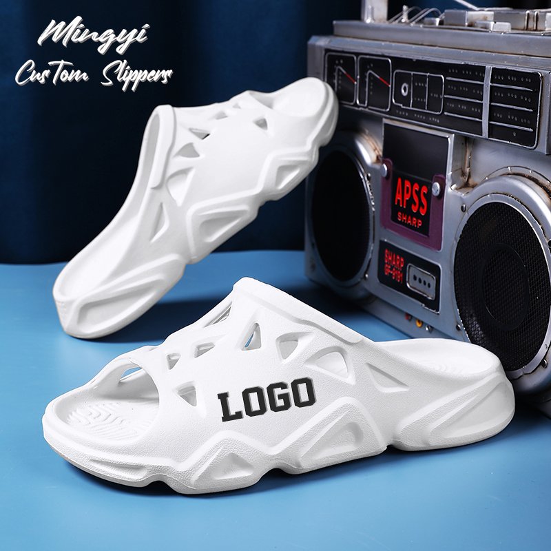 Fashion Outdoor Sliders Sports Full Print Logo Custom Slides Slipper Shoes Unisex Eva Slippers Manufacturers For Men