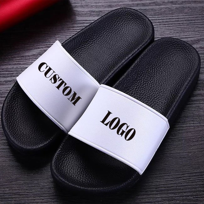 Factory Direct Plain Black Slides Slippers,Nice Embossing Design Mens Slides Slippers,Fashion Mens Slides Sandal Custom Logo