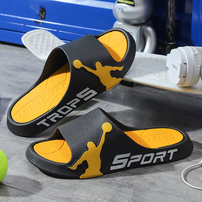 Summer Beach Sport Men's Non-Slip PVC Home Slide Slippers Chappals Claquette Homme Chanclas Hombre Outside Sandals