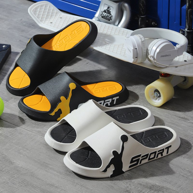 Summer Beach Sport Men's Non-Slip PVC Home Slide Slippers Chappals Claquette Homme Chanclas Hombre Outside Sandals