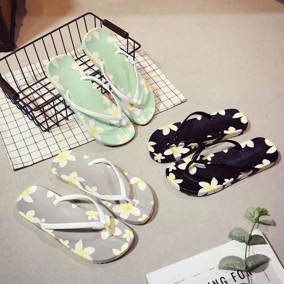 Simple Solid Color Comfortable Slippers Flip Flop Women Summer Casual Non-Slip Couple Flip Flops Breathable Beach