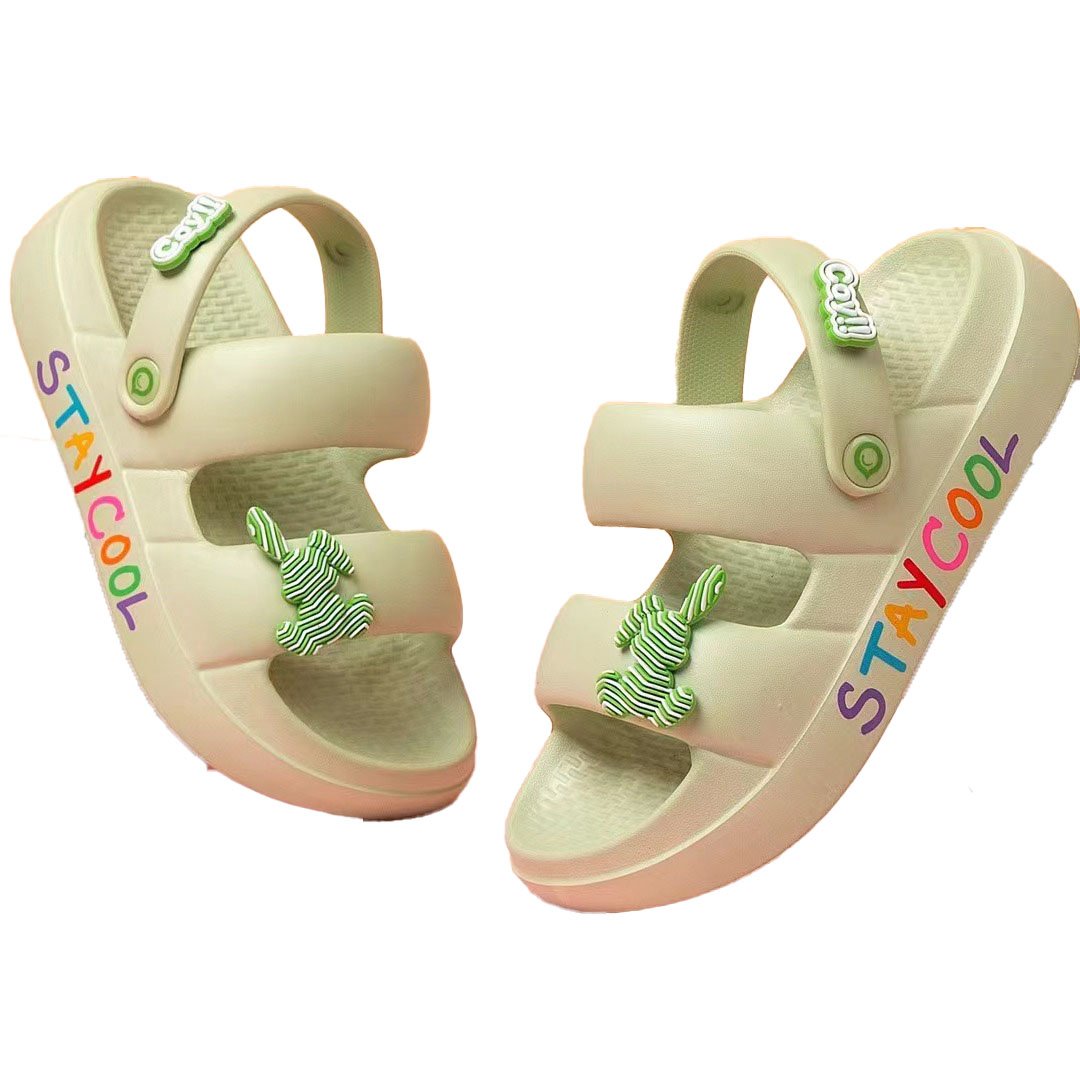 Summer Outdoor Beach Casual Women Custom Logo Print Eva Foam Flat Sport Slides Slippers Sandals For Women