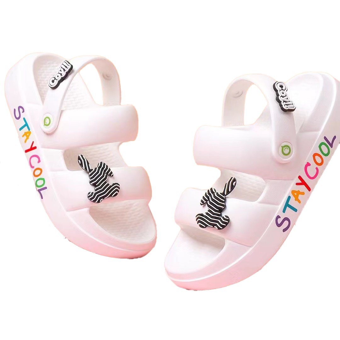 Summer Outdoor Beach Casual Women Custom Logo Print Eva Foam Flat Sport Slides Slippers Sandals For Women
