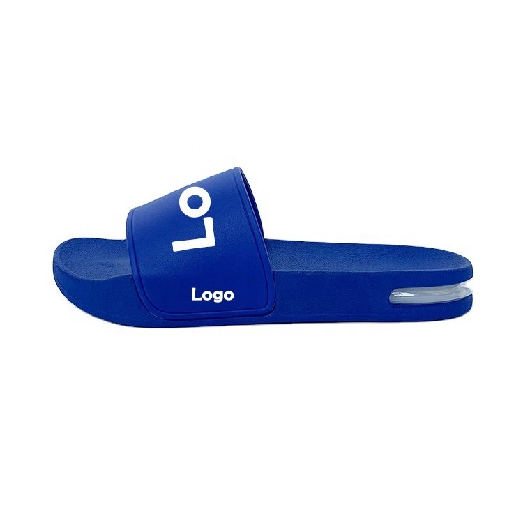 Canada Popular Rubber Out Sole PVC Air Cushion Designer Slippers Solid Color Flat Slides Slippers for Women