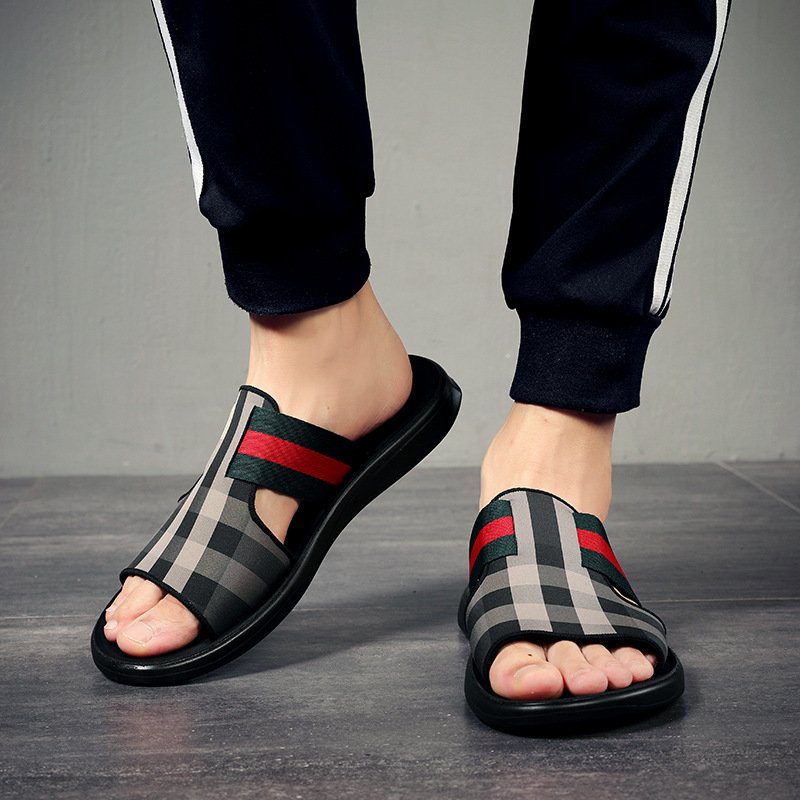 2023 men slippers fashion summer platform sandals outdoor wear beach shoes casual slides slippers