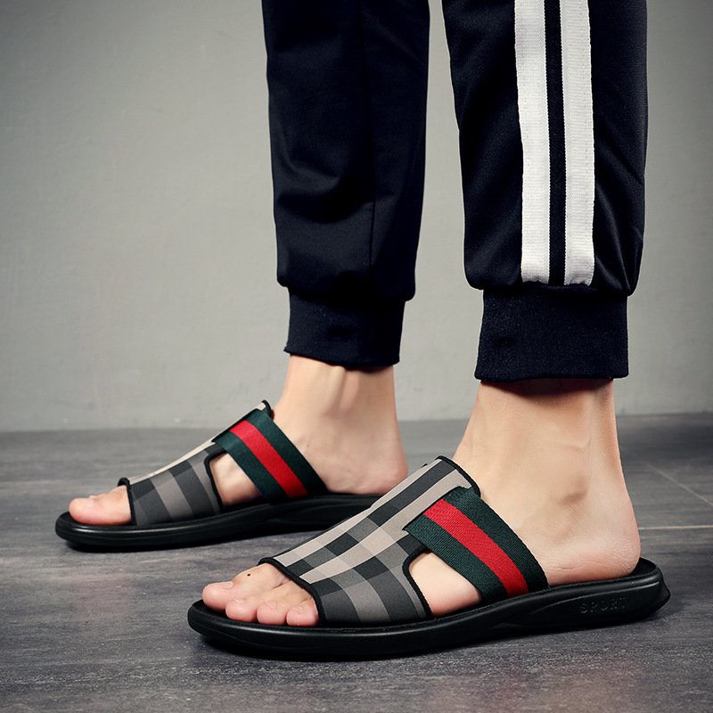 2023 men slippers fashion summer platform sandals outdoor wear beach shoes casual slides slippers