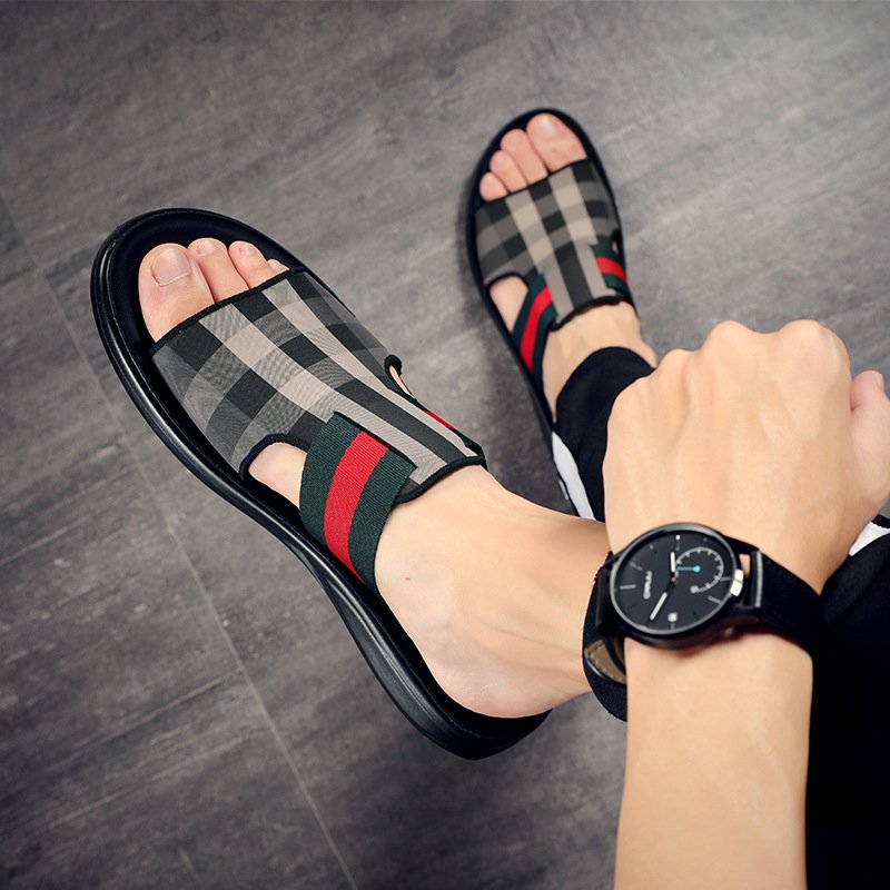 2023 men slippers fashion summer platform sandals outdoor wear beach shoes casual slides slippers