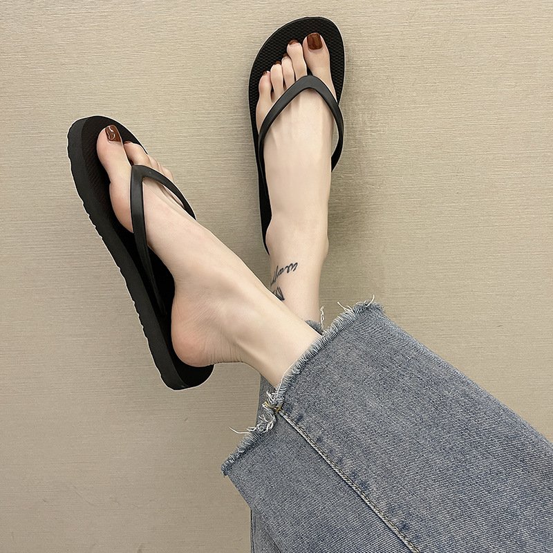 New Wholesale Summer Outdoor Beach Sandals Solid Color Women Girl Slides Slippers Wedding flip-flops Flip Flops For Women