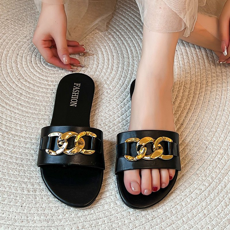 Women Slippers 2024 Summer New Fashion Ladies Slippers Beach Casual Shoes Wholesale Comfortable Women's Flat Slides Slippers
