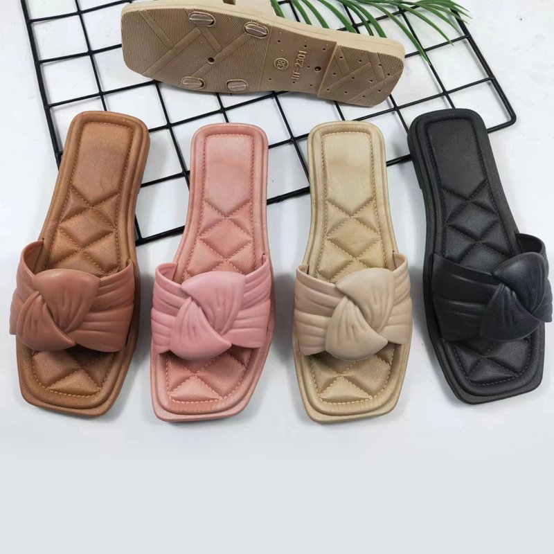 Summer Custom Hawai Chappal Ladies pvc Sandals Sleeper Women Shoes Ladies Slide Slippers