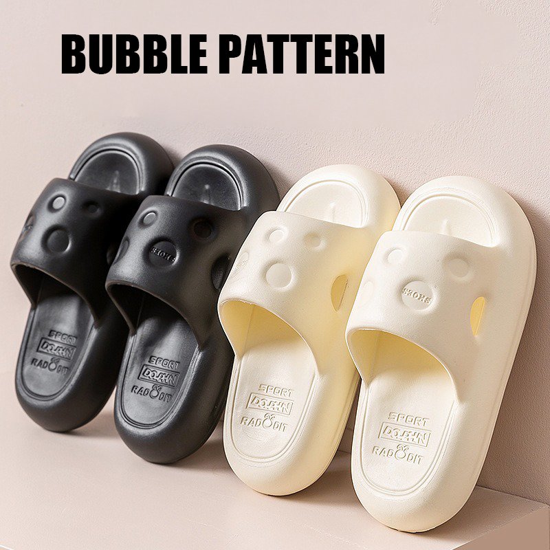 Thick bottom eva home colorful couple eva step on shit feeling fashion bubble platform preppy slides slippers 2024 women
