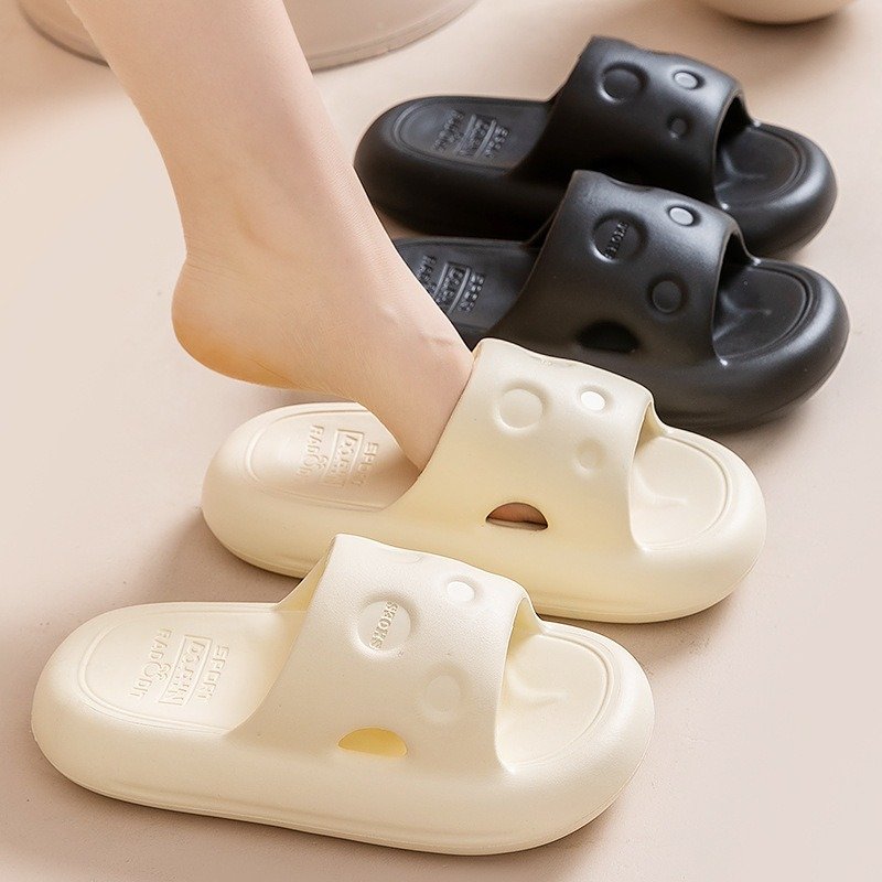 Thick bottom eva home colorful couple eva step on shit feeling fashion bubble platform preppy slides slippers 2024 women