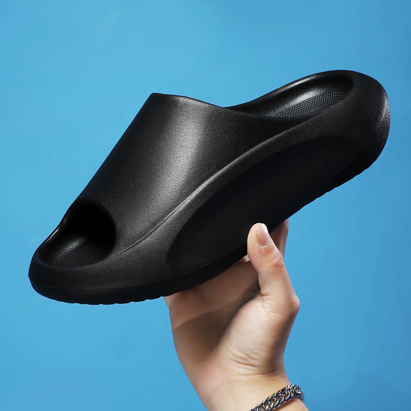 Women's Quick Dry Open Toe Slippers Cloud House Massage Shower Light Weight Sandals EVA Platform Anti-Slip Pillow Slide Slippers