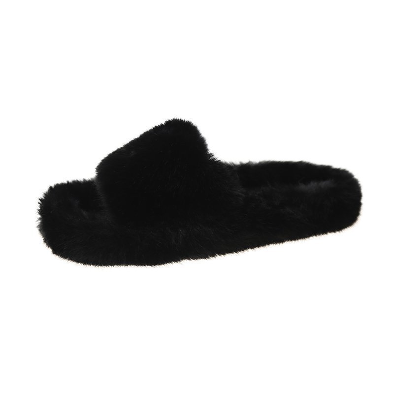 Winter Woman furry Shoes autumn slippers New Fashion warm Open Toe Slide Ladies home Outdoor Comfort Slip Sandals Women Slipper